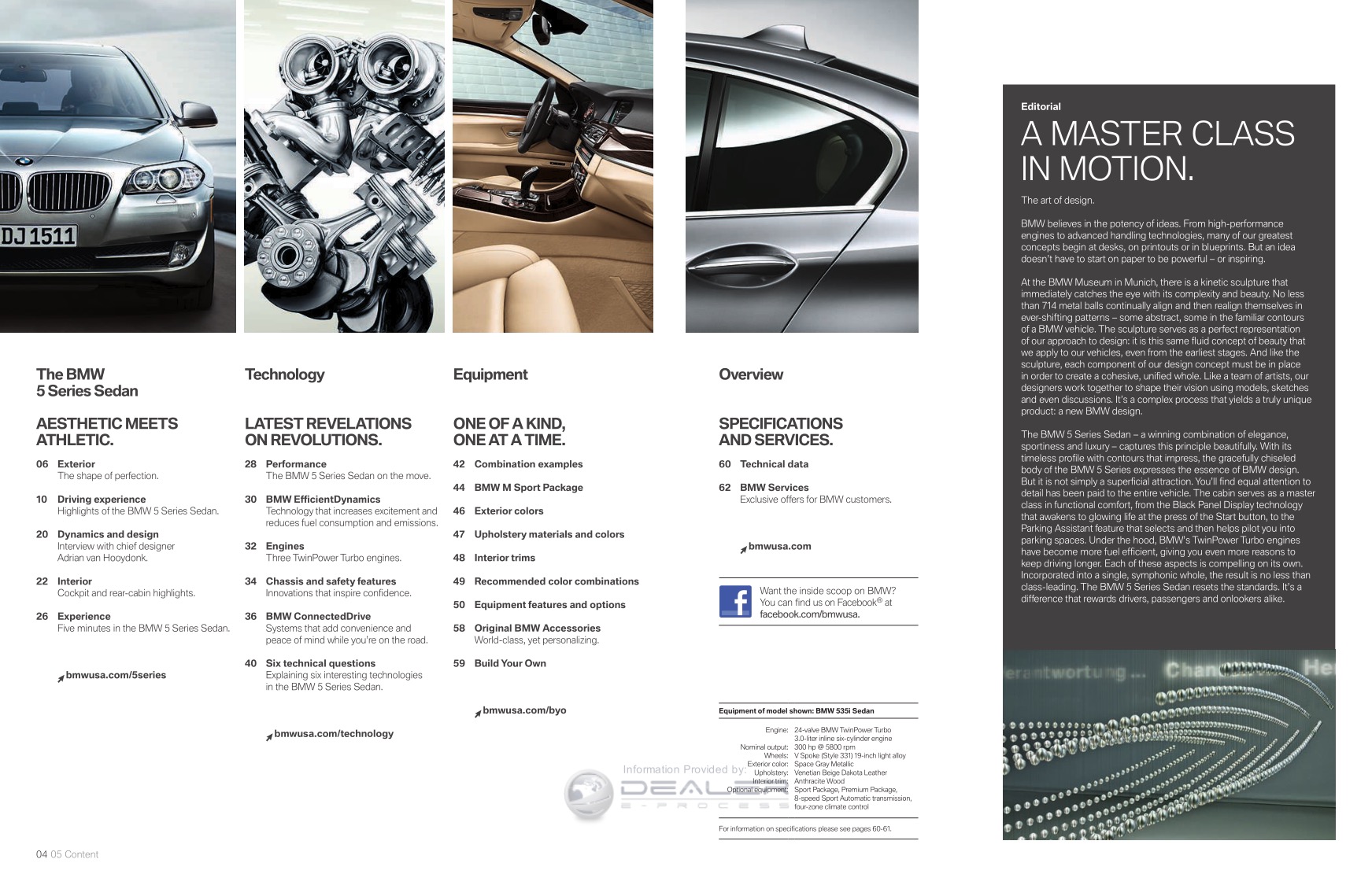 2012 BMW 5-Series Brochure Page 17